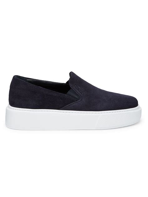 prada blue suede sneakers.